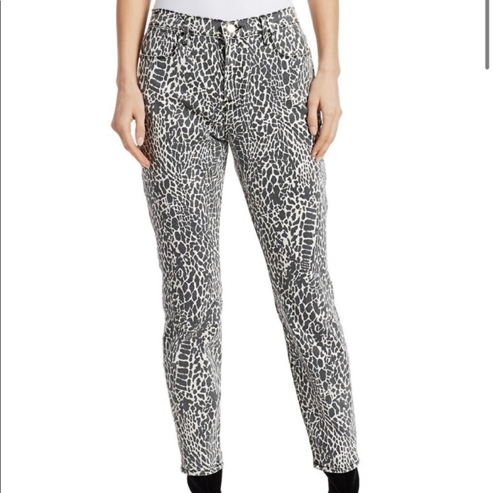 Frame Denim Le High Skinny Animal Noir | Size 23